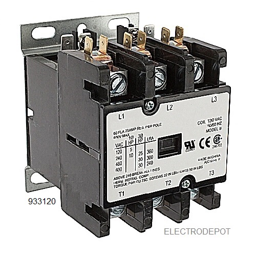 30AMP Lighting Contactor 4 Pole 40Amp NC Coil 120VAC 30a 32a 40a Normally Closed 